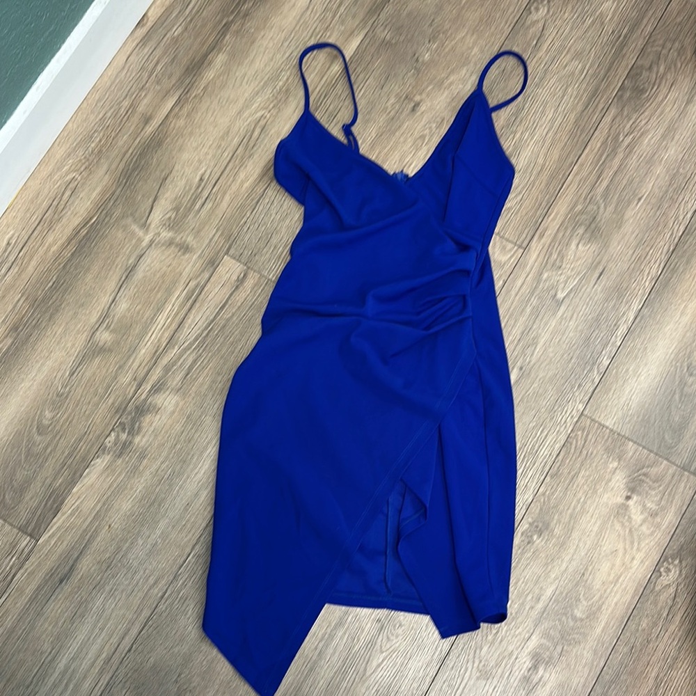 Royal blue bodycon dress